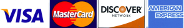 We accept Visa, Mastercard, Discover, American Express